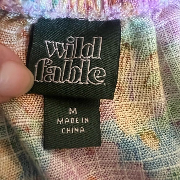 Wild fable Fit & Flare Long Sleeve Floral Cutout Dress. Size M - Picture 13 of 14